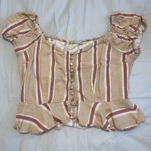 Cute blouse crop top